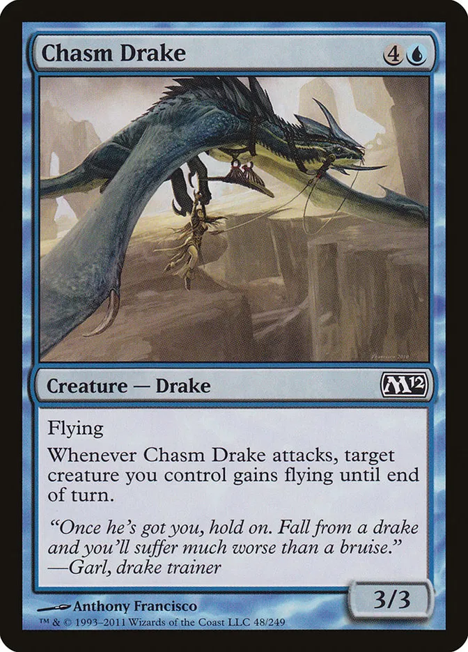2011 Magic 2012 Chasm Drake common #48 common card image