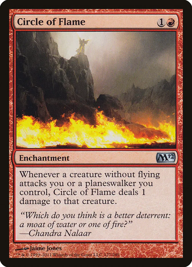 2011 Magic 2012 Circle of Flame #127 uncommon card image