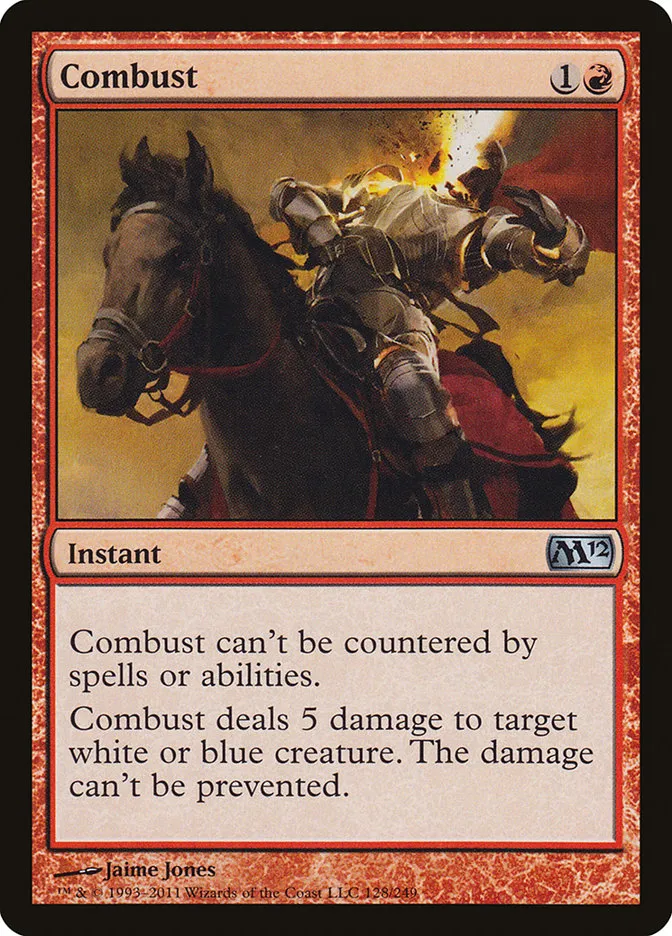 2011 Magic 2012 Combust uncommon #128 uncommon card image