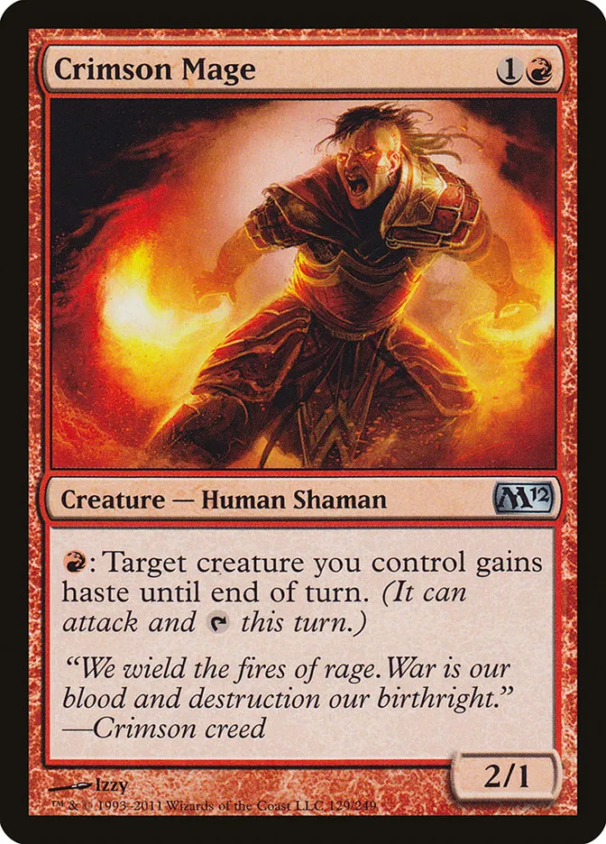 2011 Magic 2012 Crimson Mage uncommon #129 uncommon card image