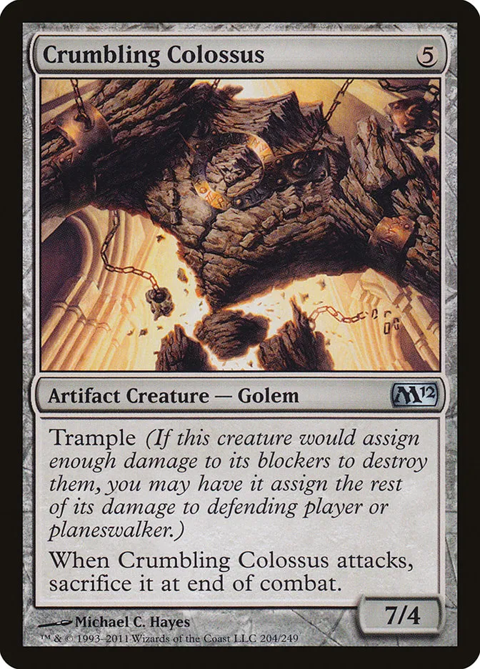 2011 Magic 2012 Crumbling Colossus uncommon #204 uncommon card image