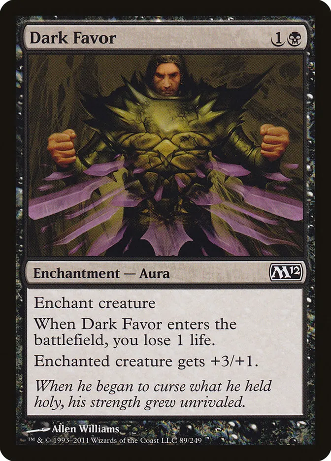 2011 Magic 2012 Dark Favor #89 common card image