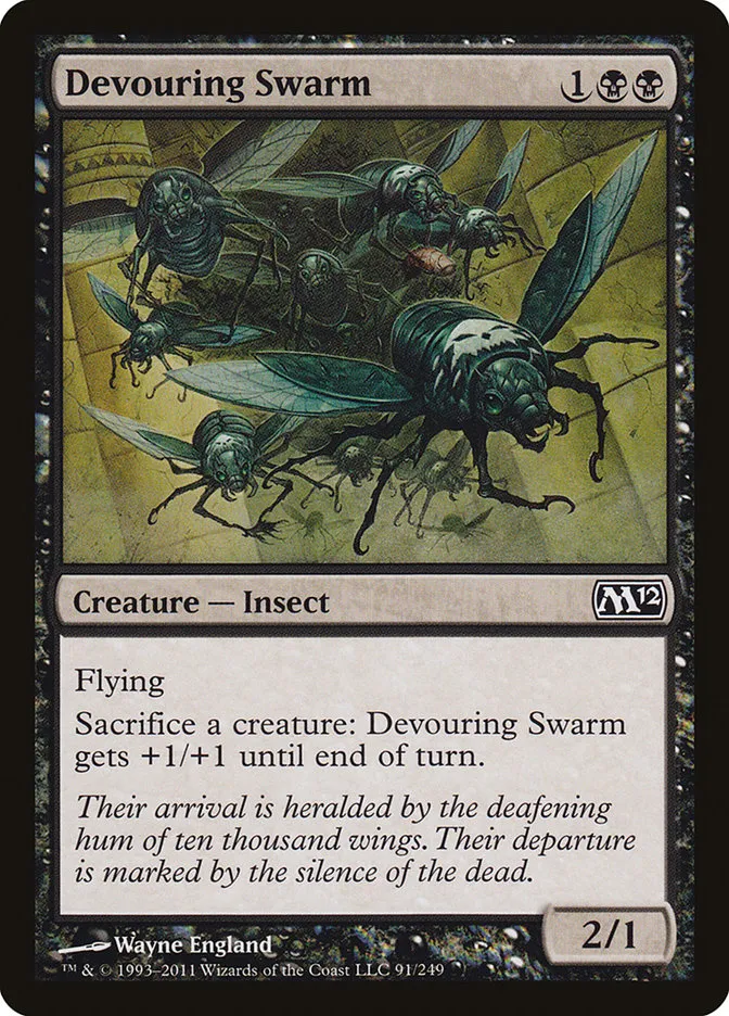 2011 Magic 2012 Devouring Swarm common #91 common card image