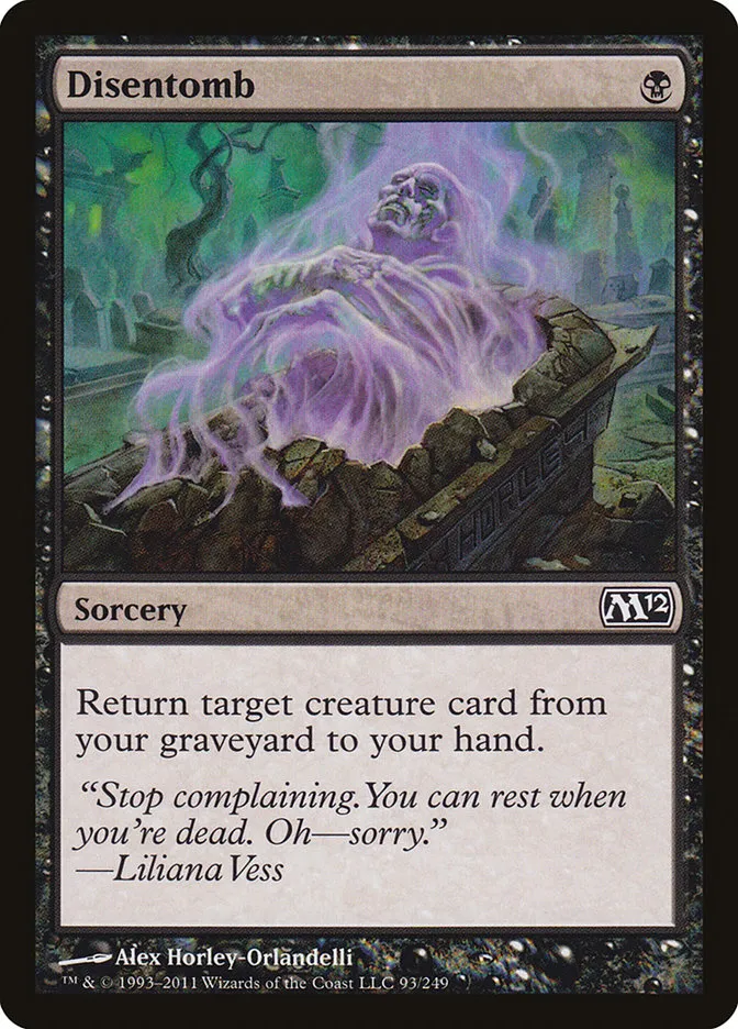 2011 Magic 2012 Disentomb common #93 common card image