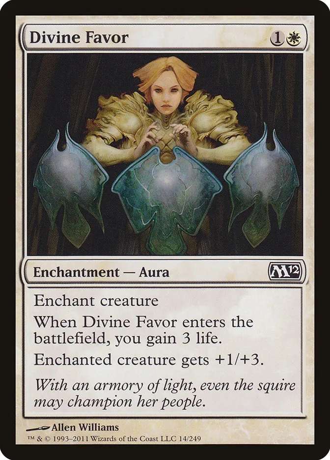 2011 Magic 2012 Divine Favor common #14 common card image