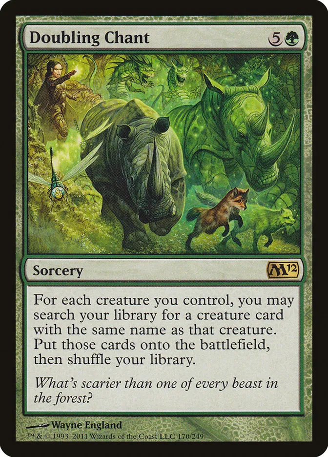 2011 Magic 2012 Doubling Chant rare #170 rare card image