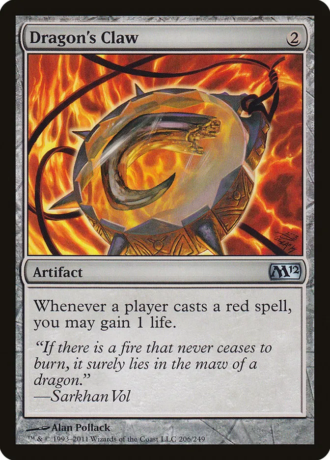 2011 Magic 2012 Dragon's Claw uncommon #206 uncommon card image
