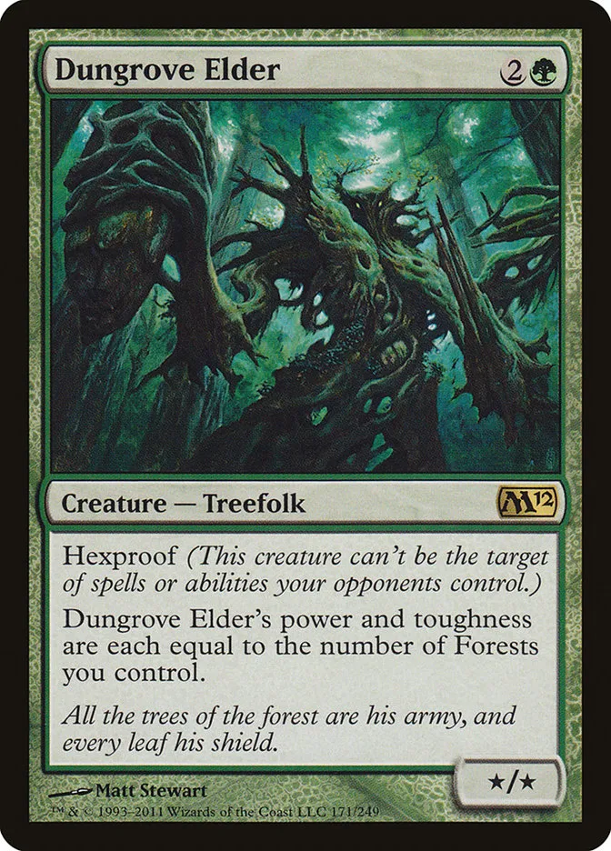 2011 Magic 2012 Dungrove Elder rare #171 rare card image