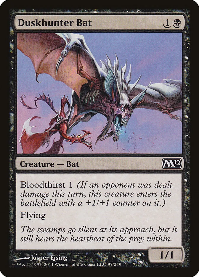 2011 Magic 2012 Duskhunter Bat common #97 common card image