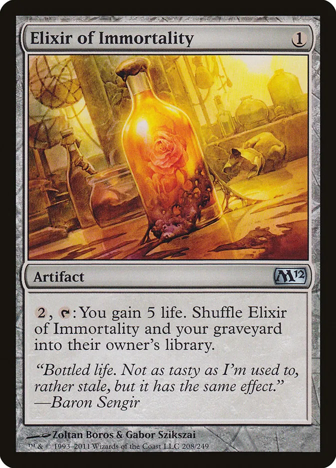 2011 Magic 2012 Elixir of Immortality uncommon #208 uncommon card image