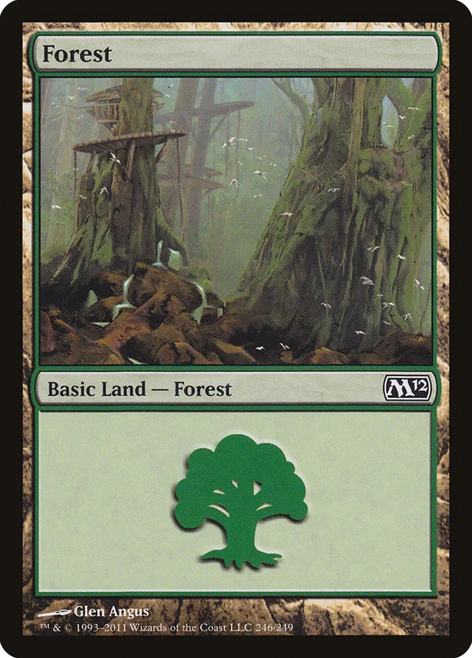 2011 Magic 2012 Forest common #246 common card image