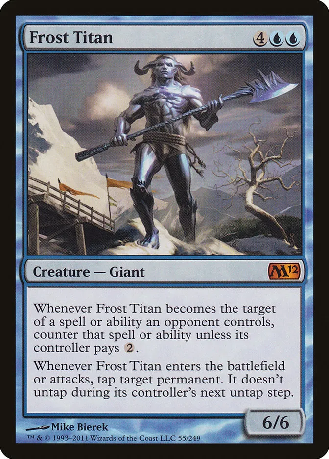 2011 Magic 2012 Frost Titan mythic #55 mythic card image