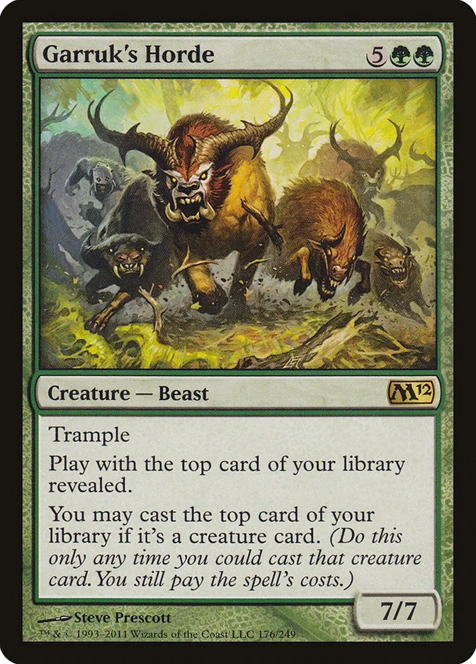2011 Magic 2012 Garruk's Horde rare #176 rare card image