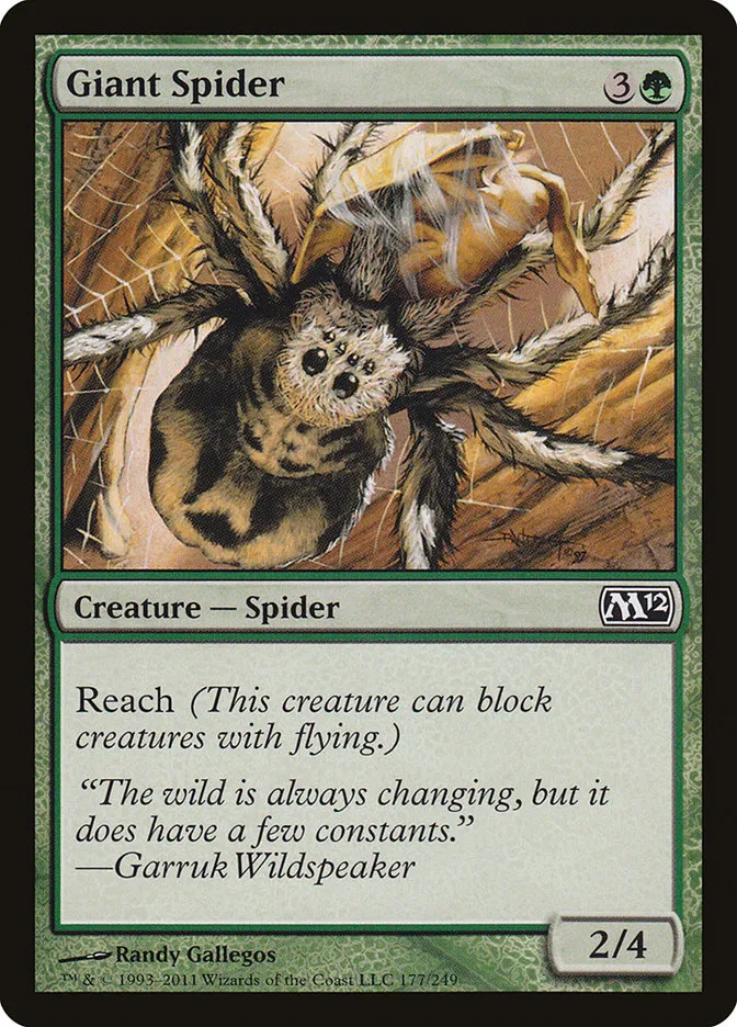 2011 Magic 2012 Giant Spider common #177 common card image
