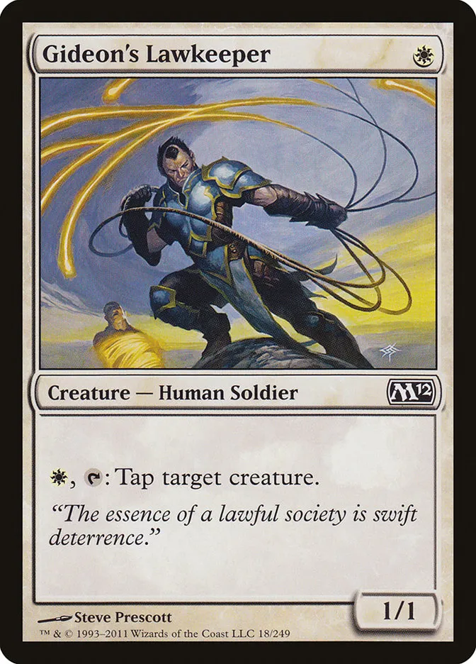 2011 Magic 2012 Gideon's Lawkeeper common #18 common card image