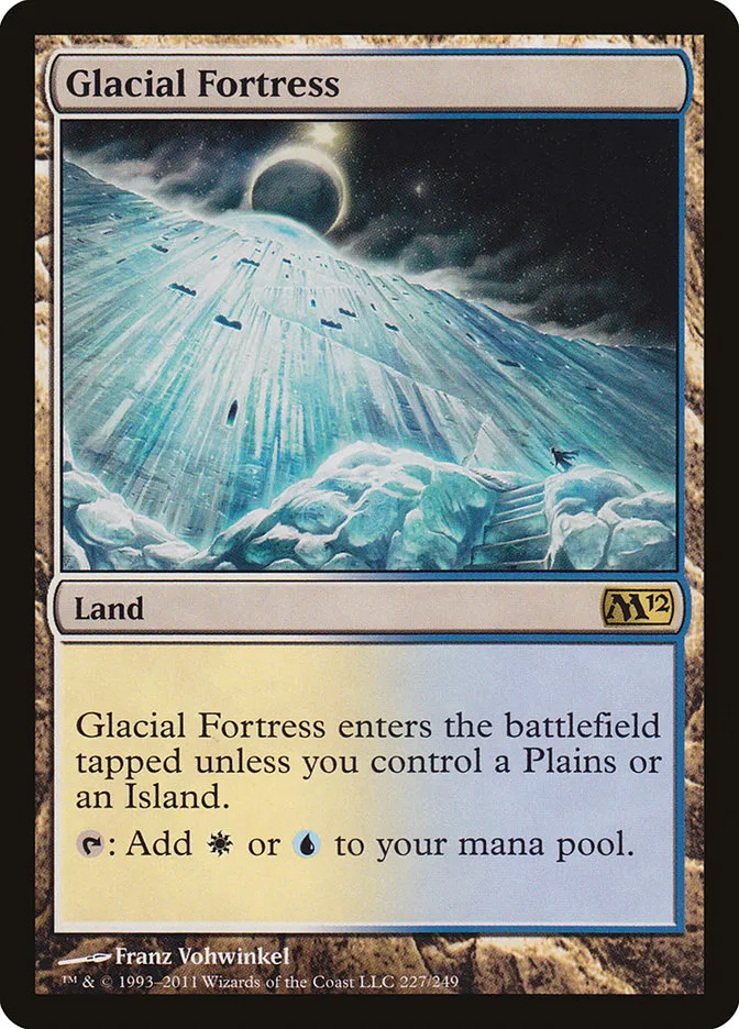 2011 Magic 2012 Glacial Fortress #227 rare card image