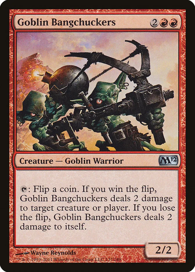 2011 Magic 2012 Goblin Bangchuckers uncommon #137 uncommon card image