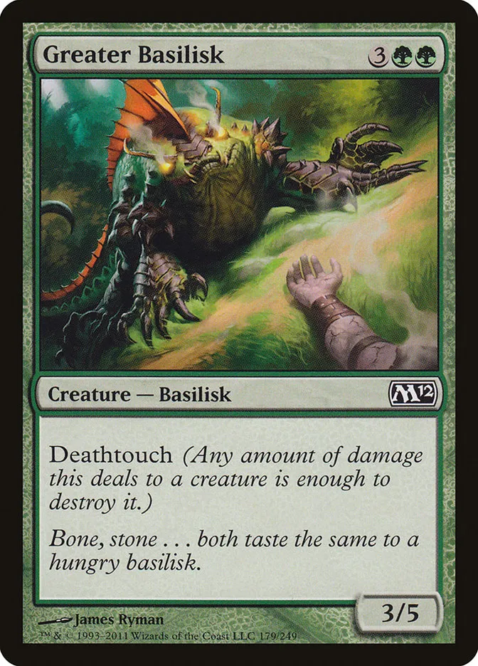 2011 Magic 2012 Greater Basilisk common #179 common card image