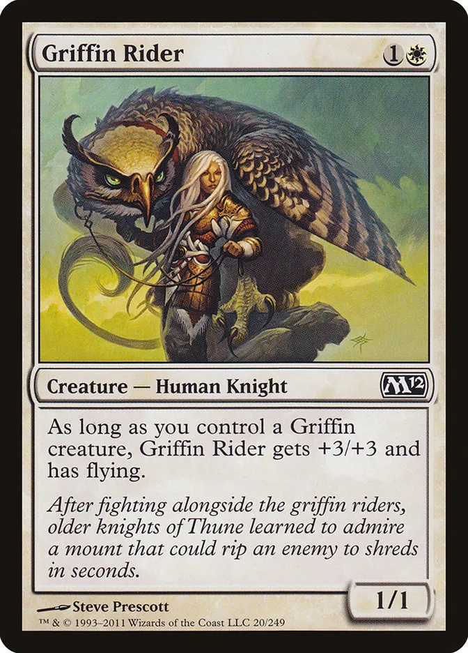 2011 Magic 2012 Griffin Rider common #20 common card image