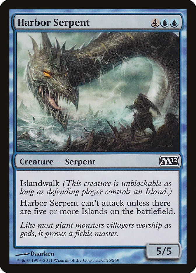 2011 Magic 2012 Harbor Serpent common #56 common card image