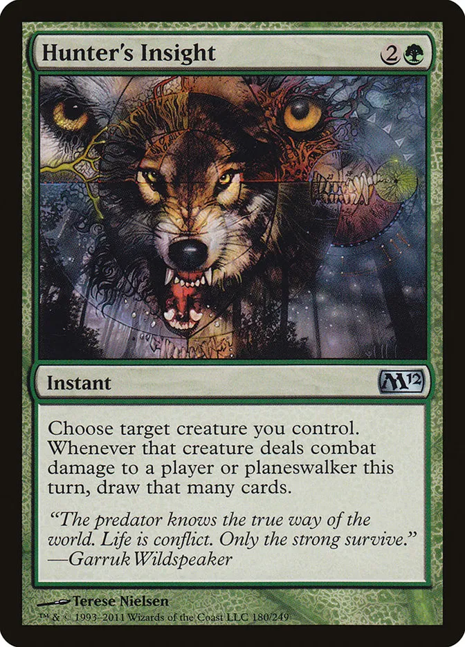 2011 Magic 2012 Hunter's Insight uncommon #180 uncommon card image