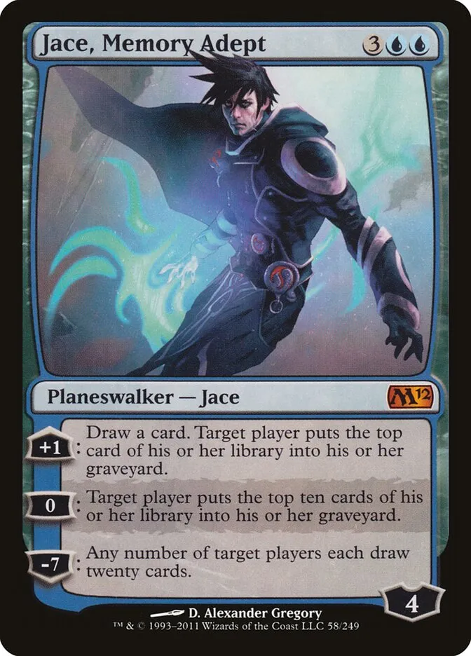 2011 Magic 2012 Jace, Memory Adept mythic #58 mythic card image