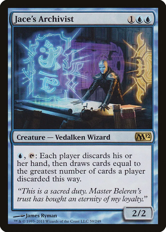 2011 Magic 2012 Jace's Archivist rare #59 rare card image