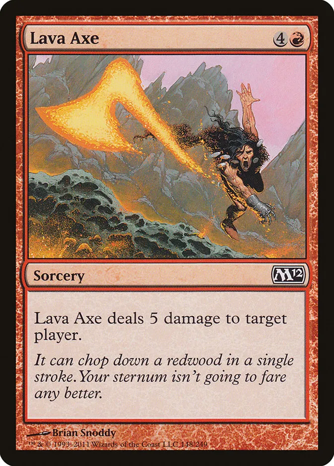 2011 Magic 2012 Lava Axe common #148 common card image