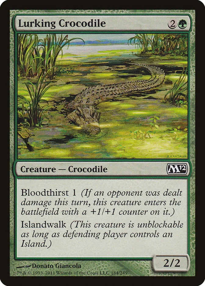 2011 Magic 2012 Lurking Crocodile common #184 common card image
