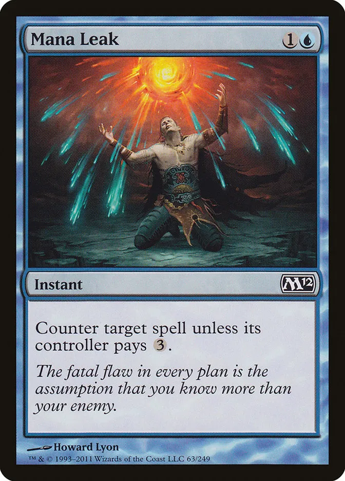 2011 Magic 2012 Mana Leak common #63 common card image