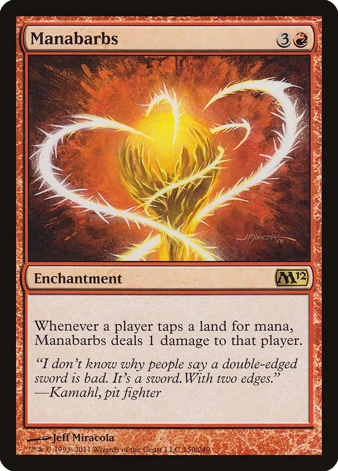 2011 Magic 2012 Manabarbs rare #150 rare card image