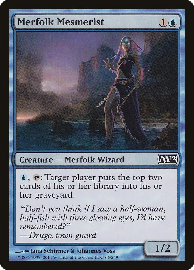 2011 Magic 2012 Merfolk Mesmerist common #66 common card image