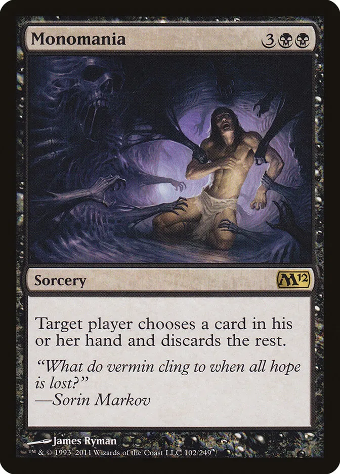 2011 Magic 2012 Monomania rare #102 rare card image