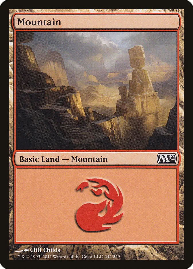 2011 Magic 2012 Mountain common #242 common card image