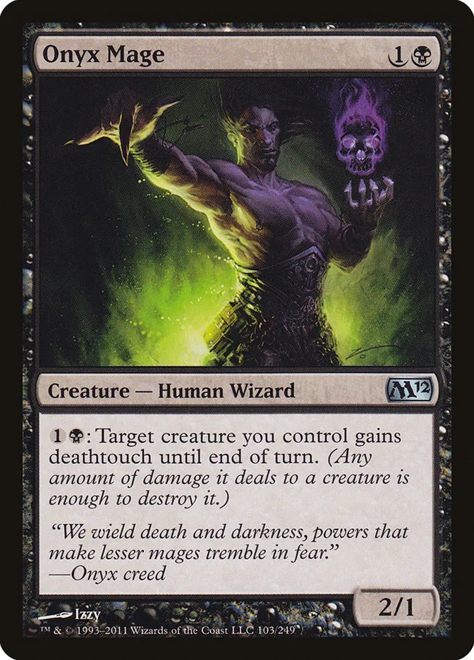 2011 Magic 2012 Onyx Mage uncommon #103 uncommon card image