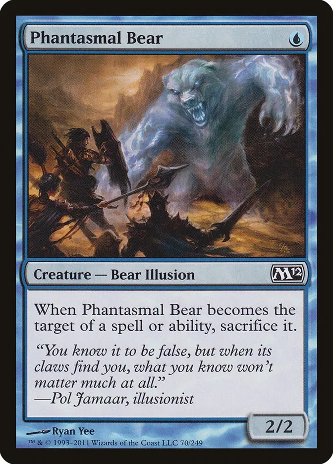 2011 Magic 2012 Phantasmal Bear common #70 common card image