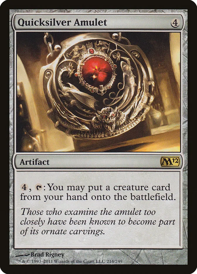 2011 Magic 2012 Quicksilver Amulet rare #214 rare card image