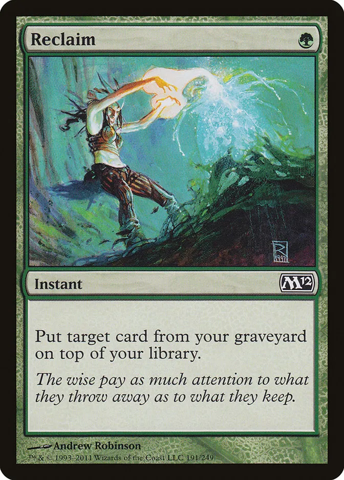 2011 Magic 2012 Reclaim common #191 common card image