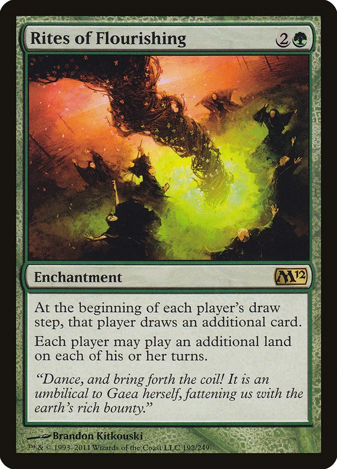 2011 Magic 2012 Rites of Flourishing #192 rare card image