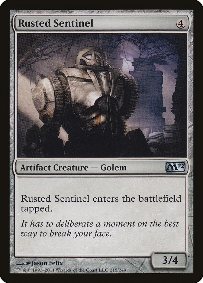 2011 Magic 2012 Rusted Sentinel uncommon #215 uncommon card image