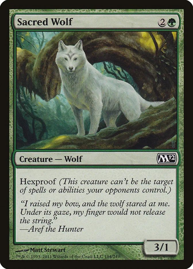 2011 Magic 2012 Sacred Wolf common #194 common card image