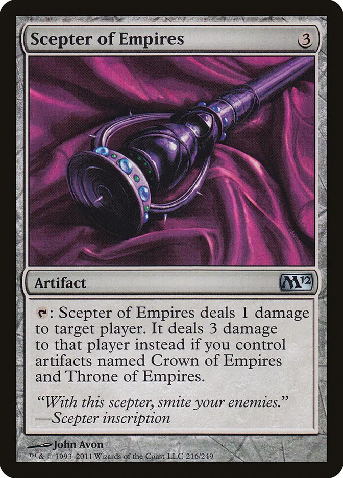 2011 Magic 2012 Scepter of Empires #216 uncommon card image