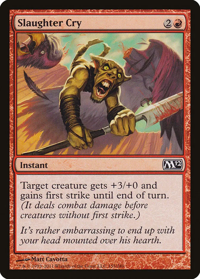 2011 Magic 2012 Slaughter Cry common #155 common card image