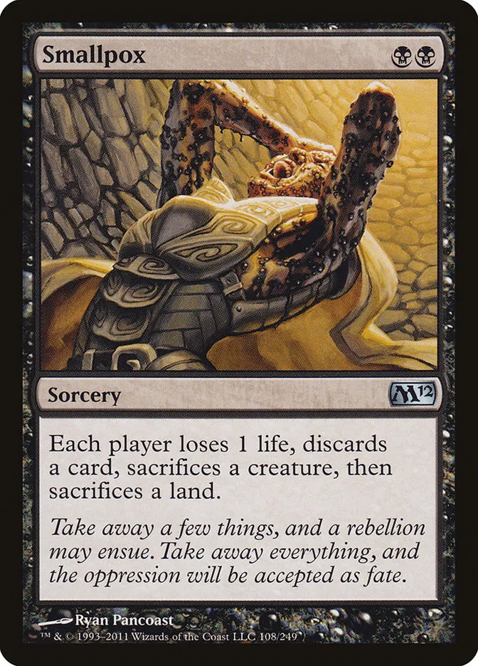 2011 Magic 2012 Smallpox uncommon #108 uncommon card image