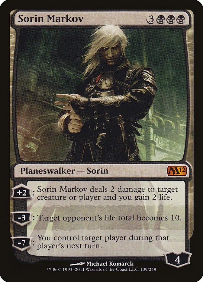 2011 Magic 2012 Sorin Markov mythic #109 mythic card image