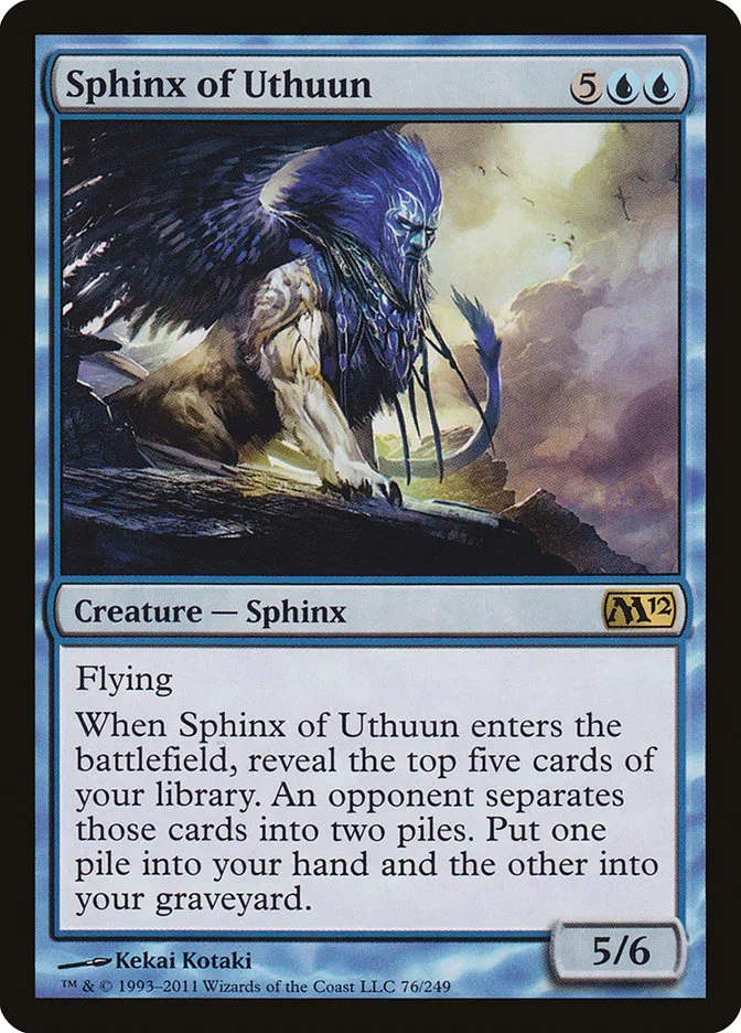 2011 Magic 2012 Sphinx of Uthuun #76 rare card image