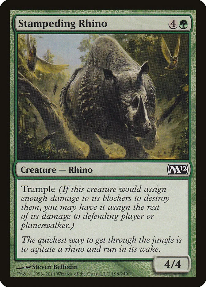 2011 Magic 2012 Stampeding Rhino common #196 common card image
