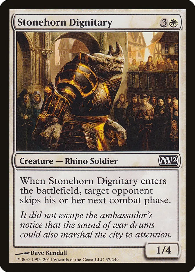 2011 Magic 2012 Stonehorn Dignitary common #37 common card image