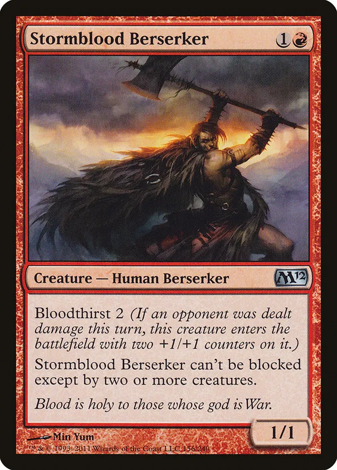 2011 Magic 2012 Stormblood Berserker uncommon #156 uncommon card image