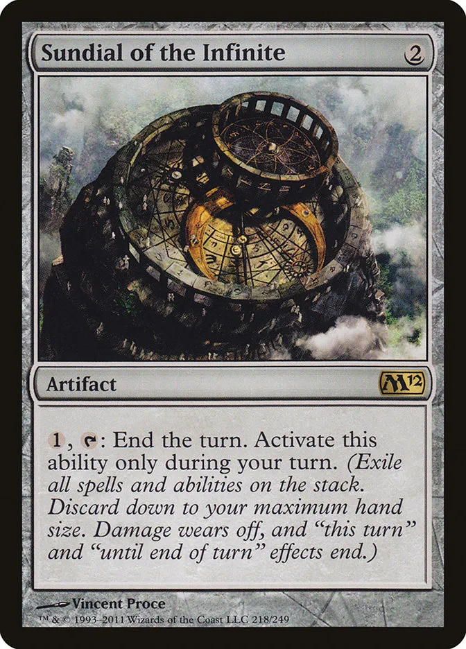 2011 Magic 2012 Sundial of the Infinite #218 rare card image